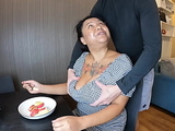 Busty Asian Breastfeeding Explosive Handjob and Interracial Sex